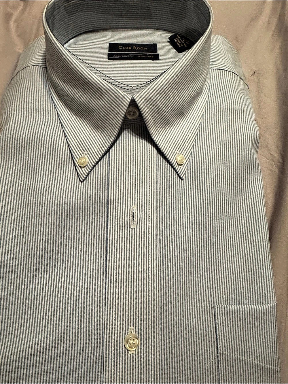Brooks Brothers Non-Iron Dress Shirt Striped Cotton Dress Shirt in Blue & White